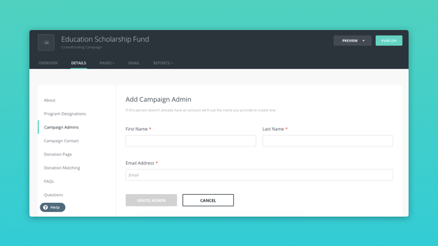 企业捐赠管理员