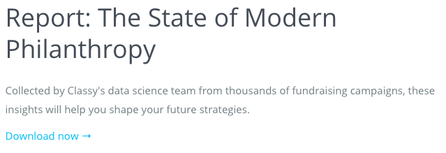 อีเมลส่งเสริมการขายสำหรับ State of Modern Philanthropy