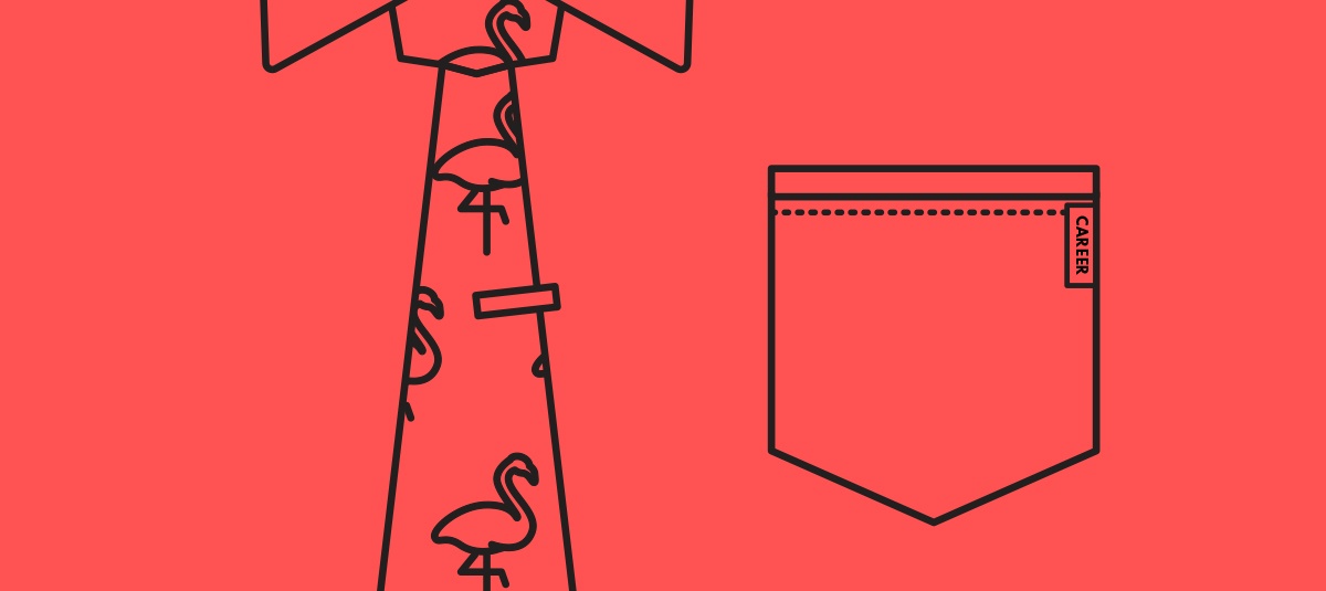 Галстук и карман Абстрактная графика