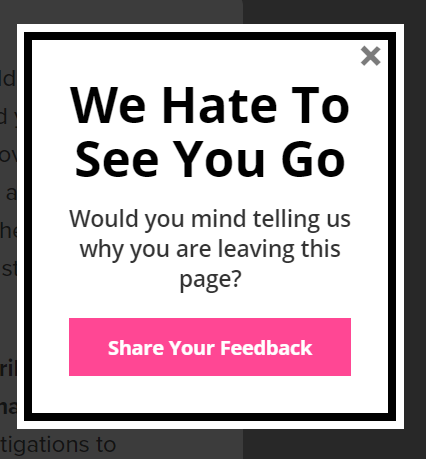 Un lightbox que puede ayudar a convertir el tráfico orgánico en su sitio web sin fines de lucro.
