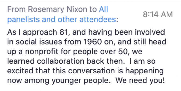 captura de tela do bate-papo com zoom