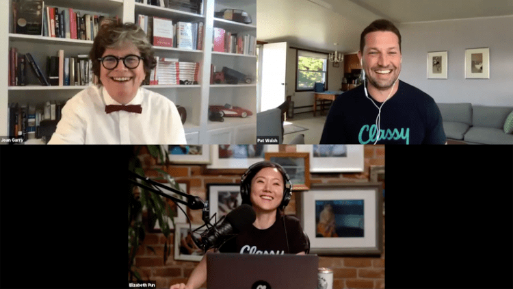 joan garry pat walsh liz pun tela de zoom