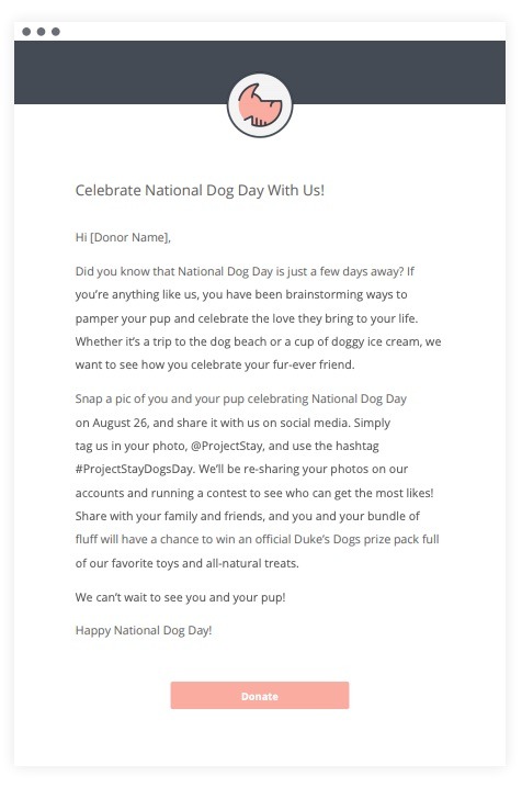 意識の電子メールテンプレートを引き起こします