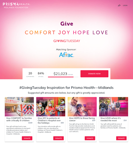 Przykład kampanii crowdfundingowej Primsa Health Foundation