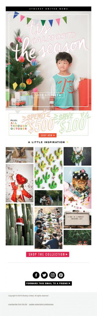 E-Mail-Marketing-Beispiel von Stocksy