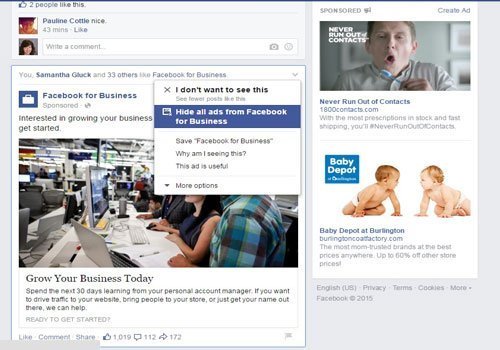 โฆษณาฟีดเฟสบุ๊ค