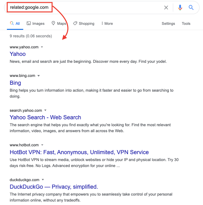 동일한 틈새 시장을 공유하는 검색 명령 관련 사이트