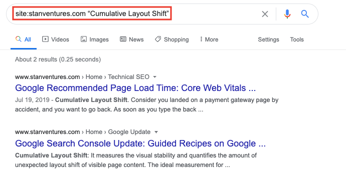 모든 웹사이트에서 특정 용어 검색