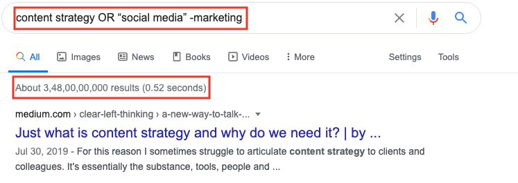 if else 또는 조건을 사용하여 검색 연산자 정확히 제외