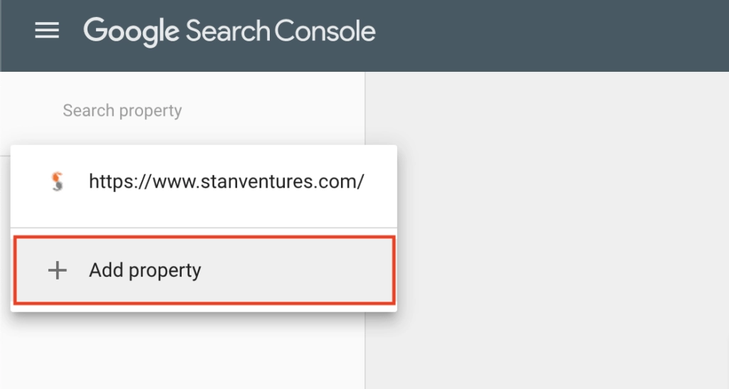 検索コンソールにサイトを追加