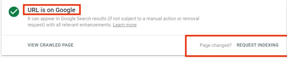 インデックスの再作成をリクエスト