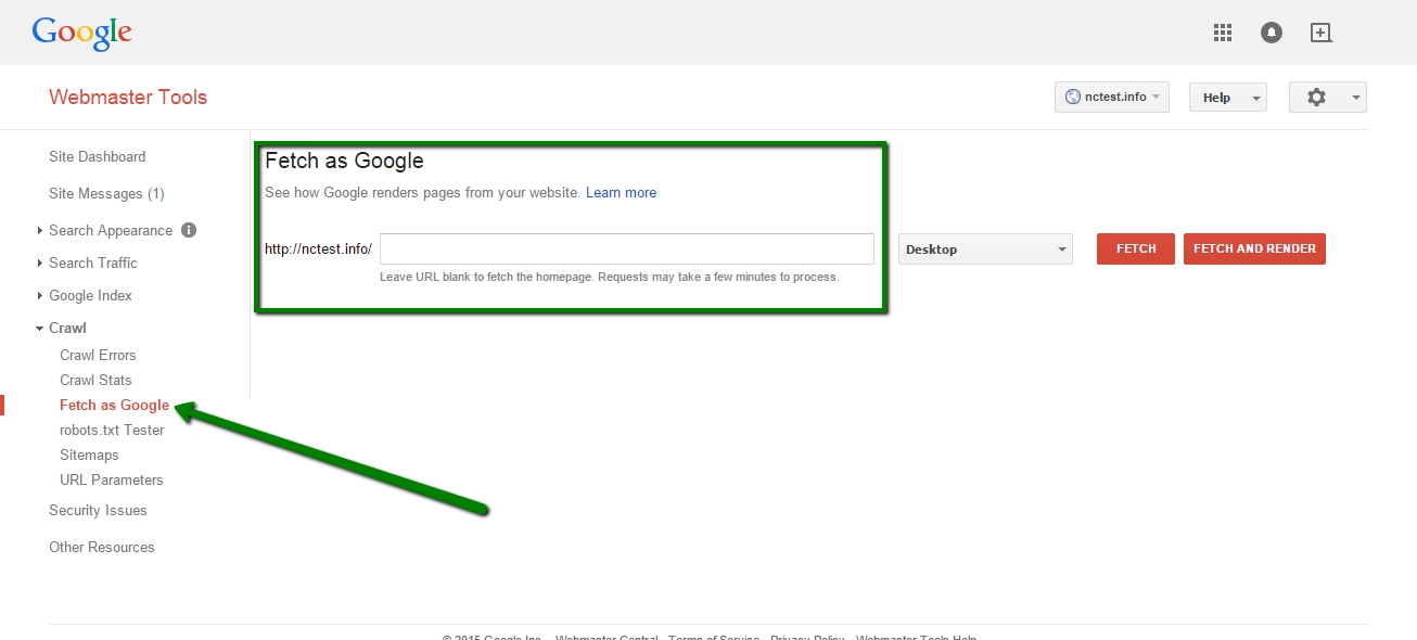 Cling on to Fetch as Google and Sitemap