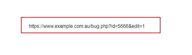 captură de ecran cu structura URL