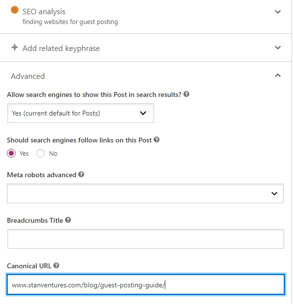 ワードプレスの正規タグ