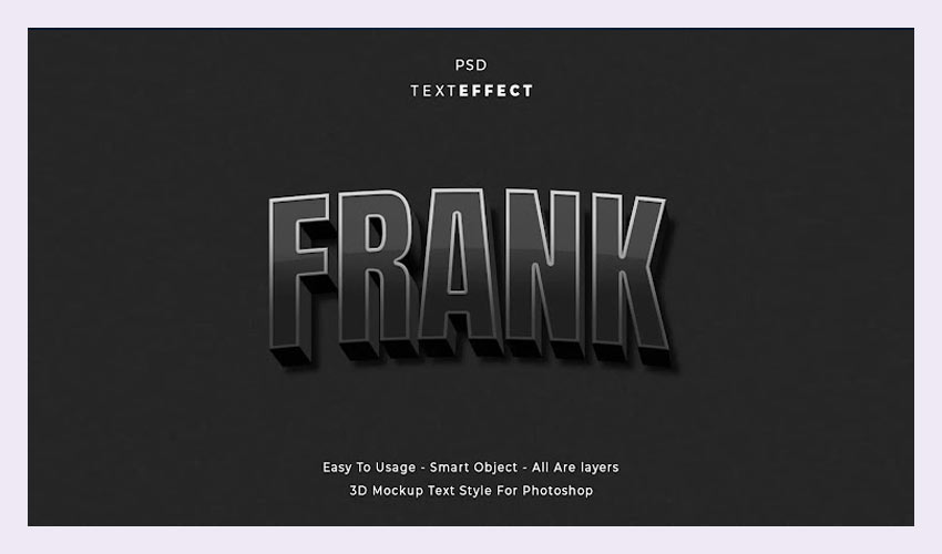 Efect de text Frank PSD