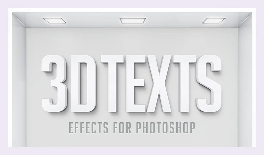 Efecte de text 3D Photoshop