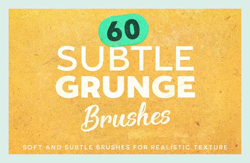 60 pinceaux grunge subtils