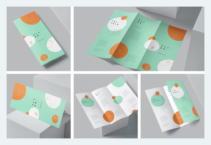 美国信三折小册子样机