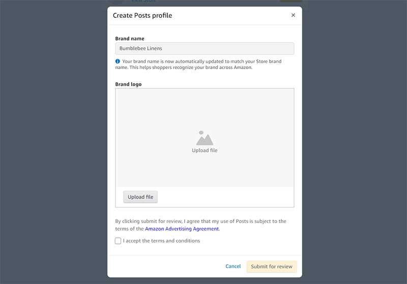 โปรไฟล์โพสต์ของ Amazon