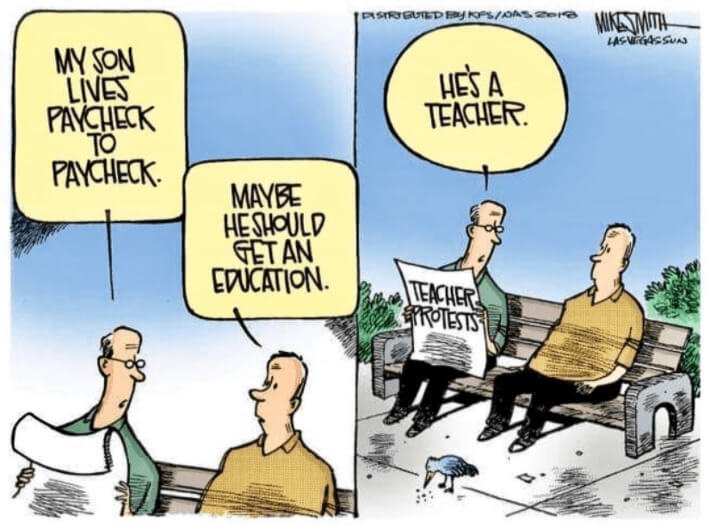 mème de salaire des enseignants