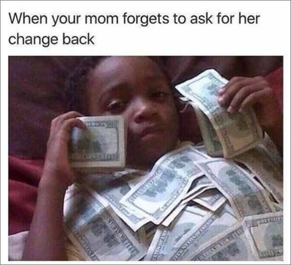 quand maman oublie de demander sa monnaie
