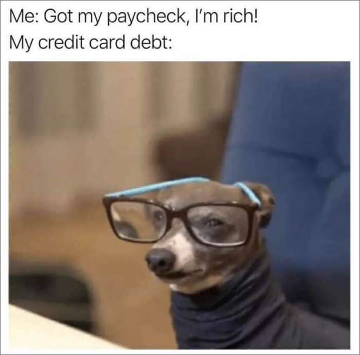 mème dette de carte de crédit