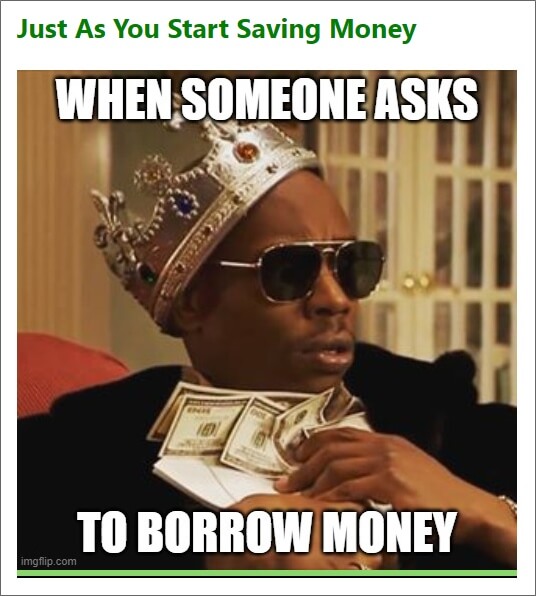 quand les gens demandent à emprunter de l'argent