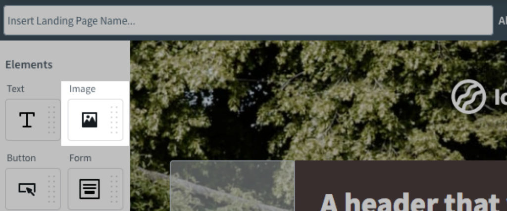 이미지 추가 - 방문 페이지 AWeber