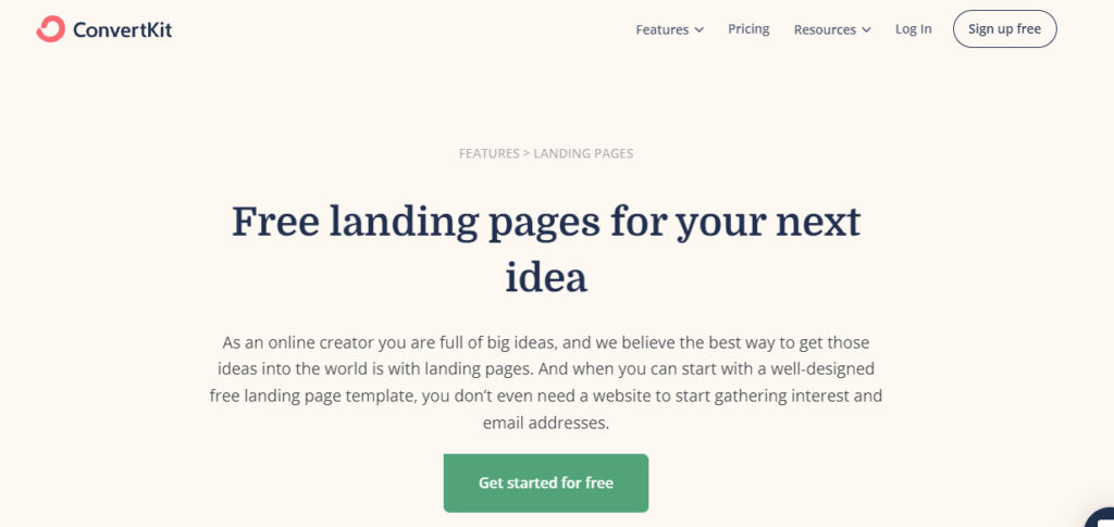 ConvertKitランディングページサービス– ConvertKit