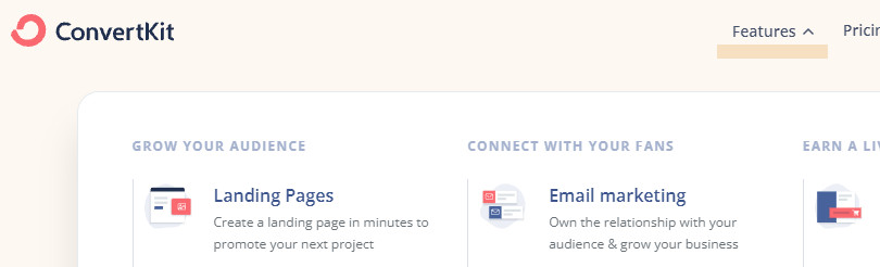 機能オプション-ConvertKit