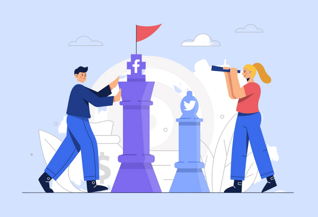 Konkurrenten in den sozialen Medien im Auge behalten