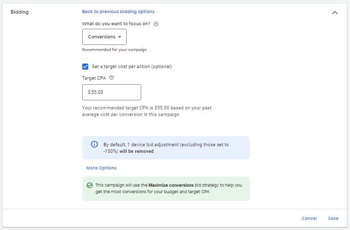 Ausrichtung auf Ihren Cost-per-Acquisition