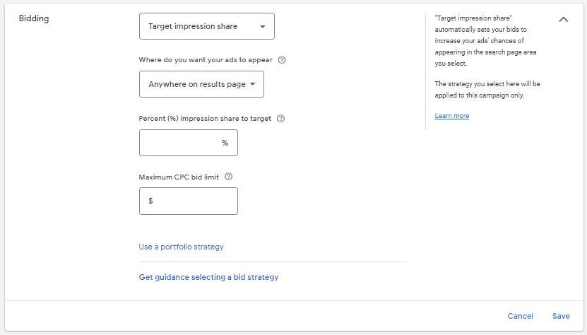 Targeting Ihrer Impressionen