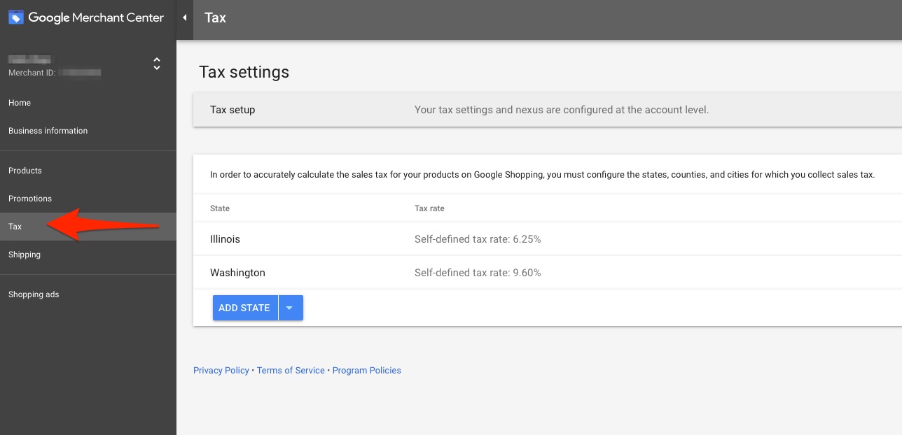 GoogleMerchantCenterTax