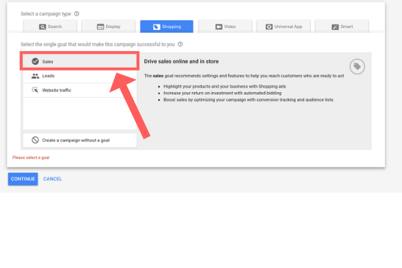 Google.Shopping.Sales .Ziel