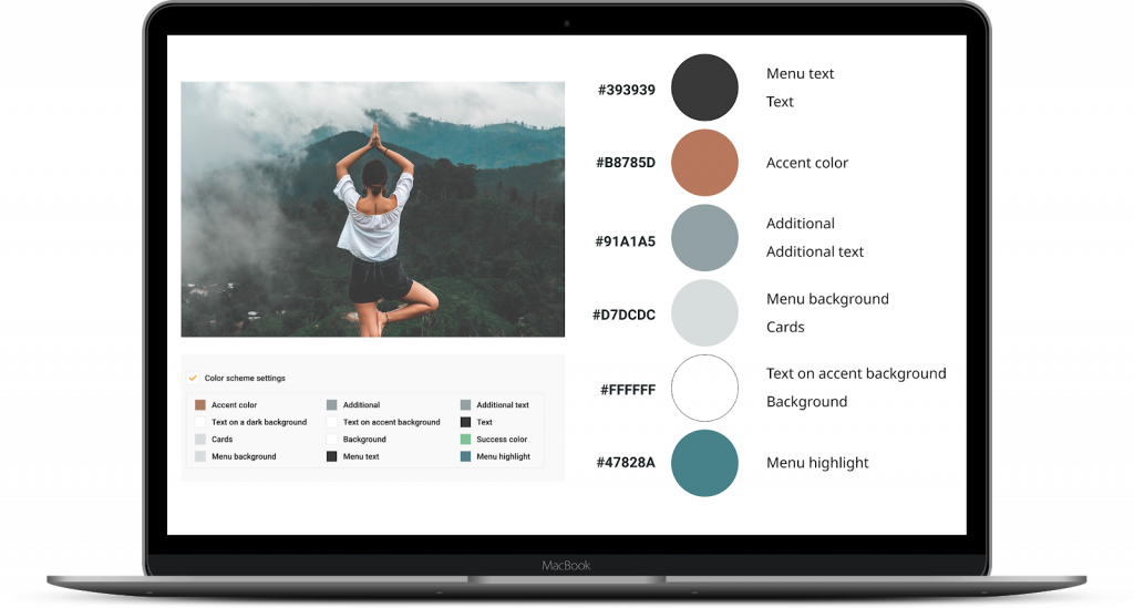 Gebrandetes Farbschema