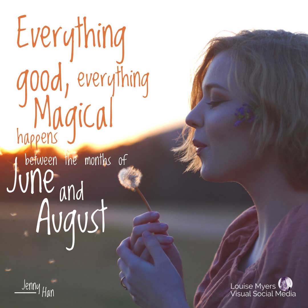 夕暮れのタンポポを吹くwomnは、魔法のすべてが6月と8月に起こると言います。