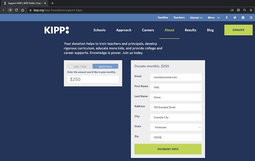 ตัวอย่างพารามิเตอร์ pass-through บนหน้าแคมเปญ