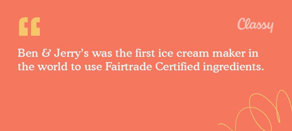 Estadísticas de RSE de Ben y Jerry