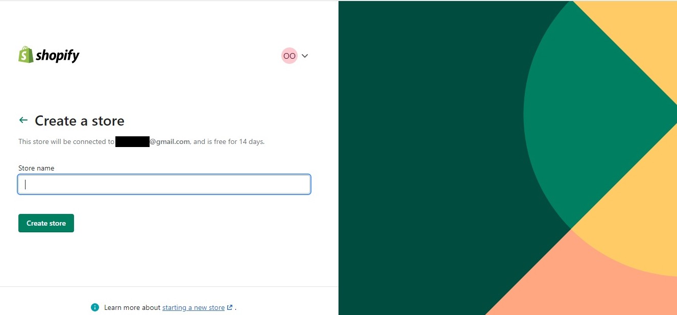 Shopifyアカウントを作成する