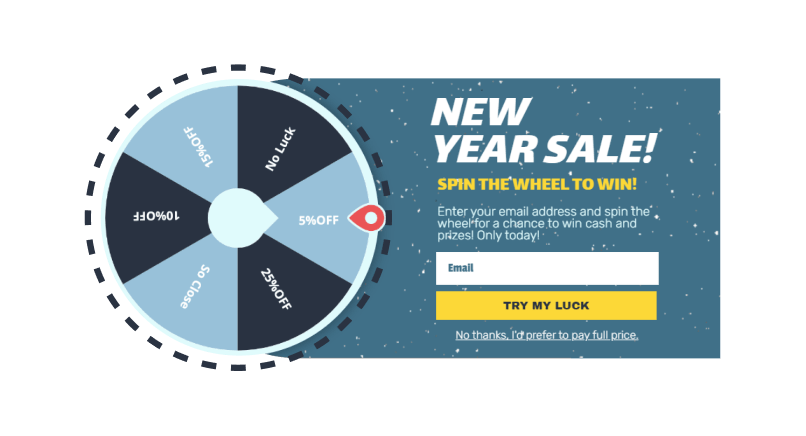 Drehen, um Popup zu gewinnen