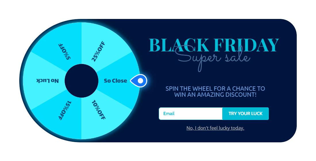 Drehen Sie, um Popups zu gewinnen