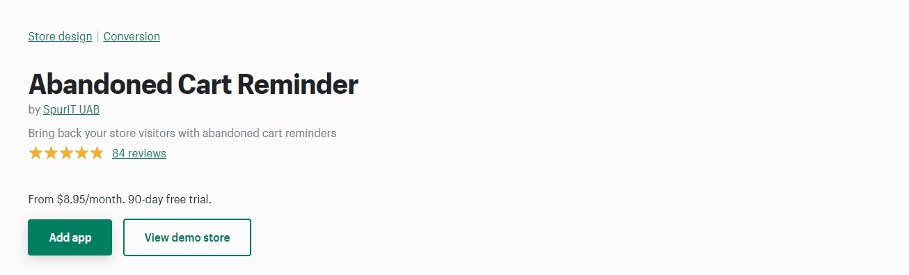 废弃的购物车提醒