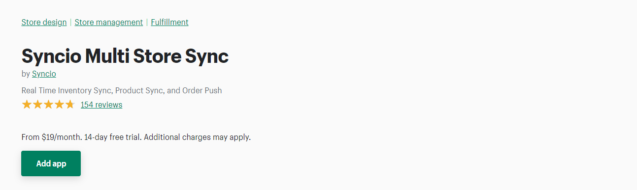 แอพ Syncio หลายร้าน