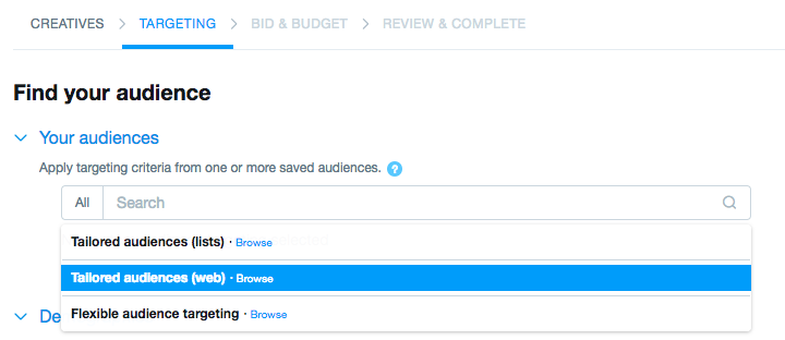 Twitter 量身定制的受眾群體