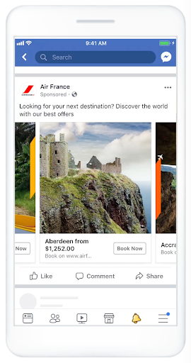 Carousel Meta Instant Articles Ad Spécifications