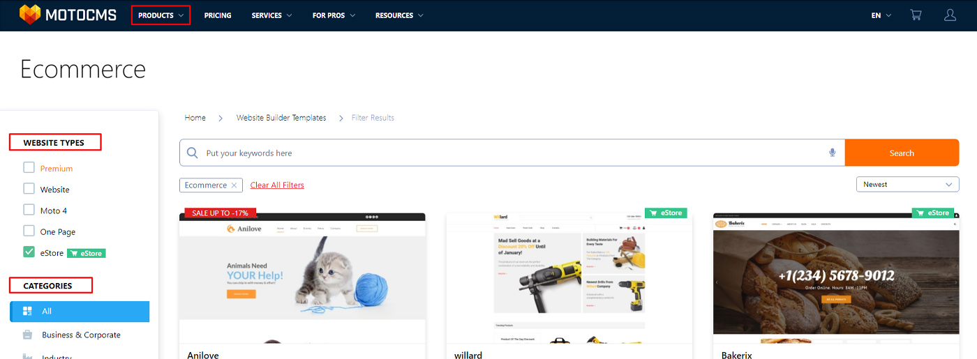 Живой демонстрационный шаблон веб-сайта от Moto CMS
