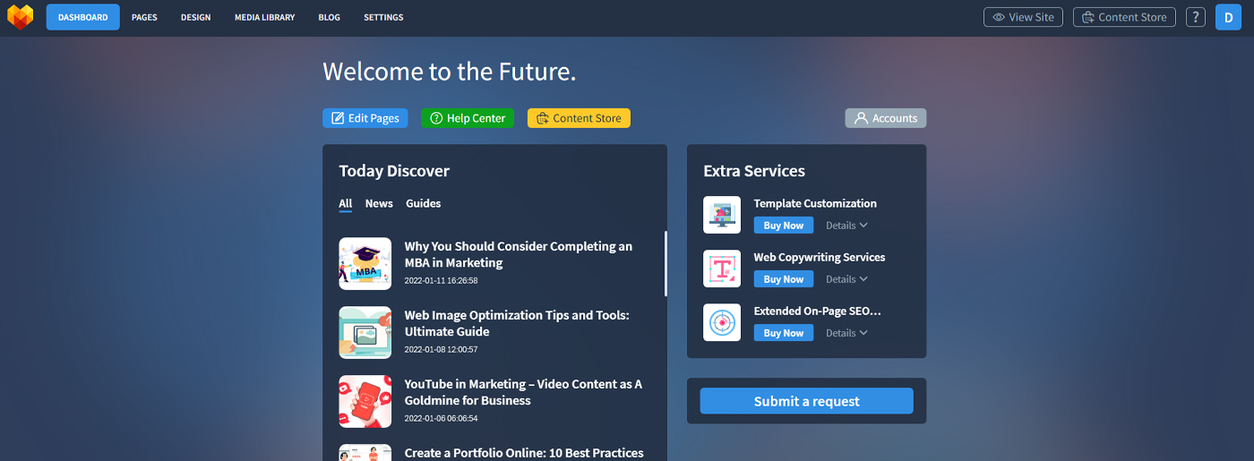 新的仪表板设计