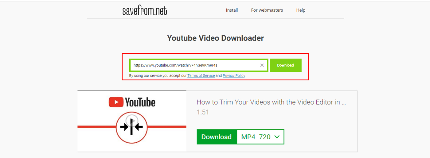 Скачать видео с YouTube