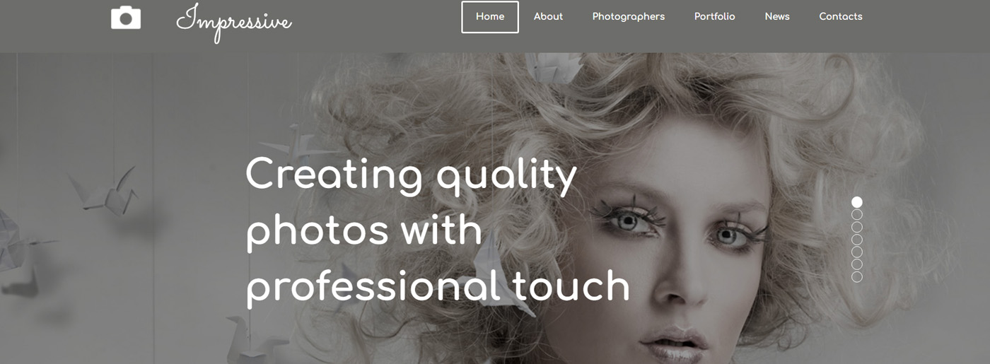 Șablon de site pentru portofoliu